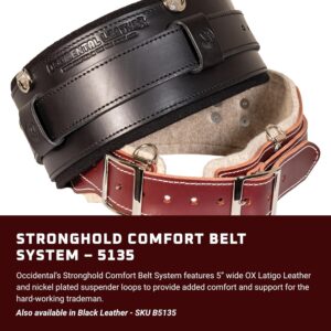 Occidental Leather 5″ Wide Back Support Work Belt – Heavy-Duty USA Made Stronghold System