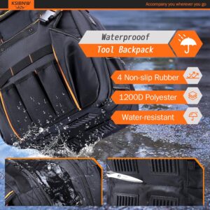 Heavy Duty Tool Backpack 45 Pockets Laptop Compartment USB Port