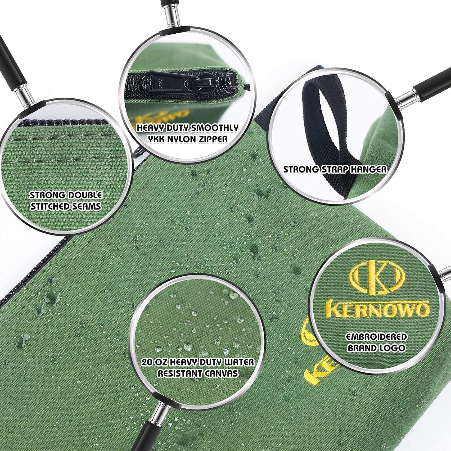 Heavy Duty Canvas Tool Pouch Set: 4-Pack Water-Resistant Storage Bags 5 Heavy Duty Canvas Tool Pouch Set: 4-Pack Water-Resistant Storage Bags - Image 5