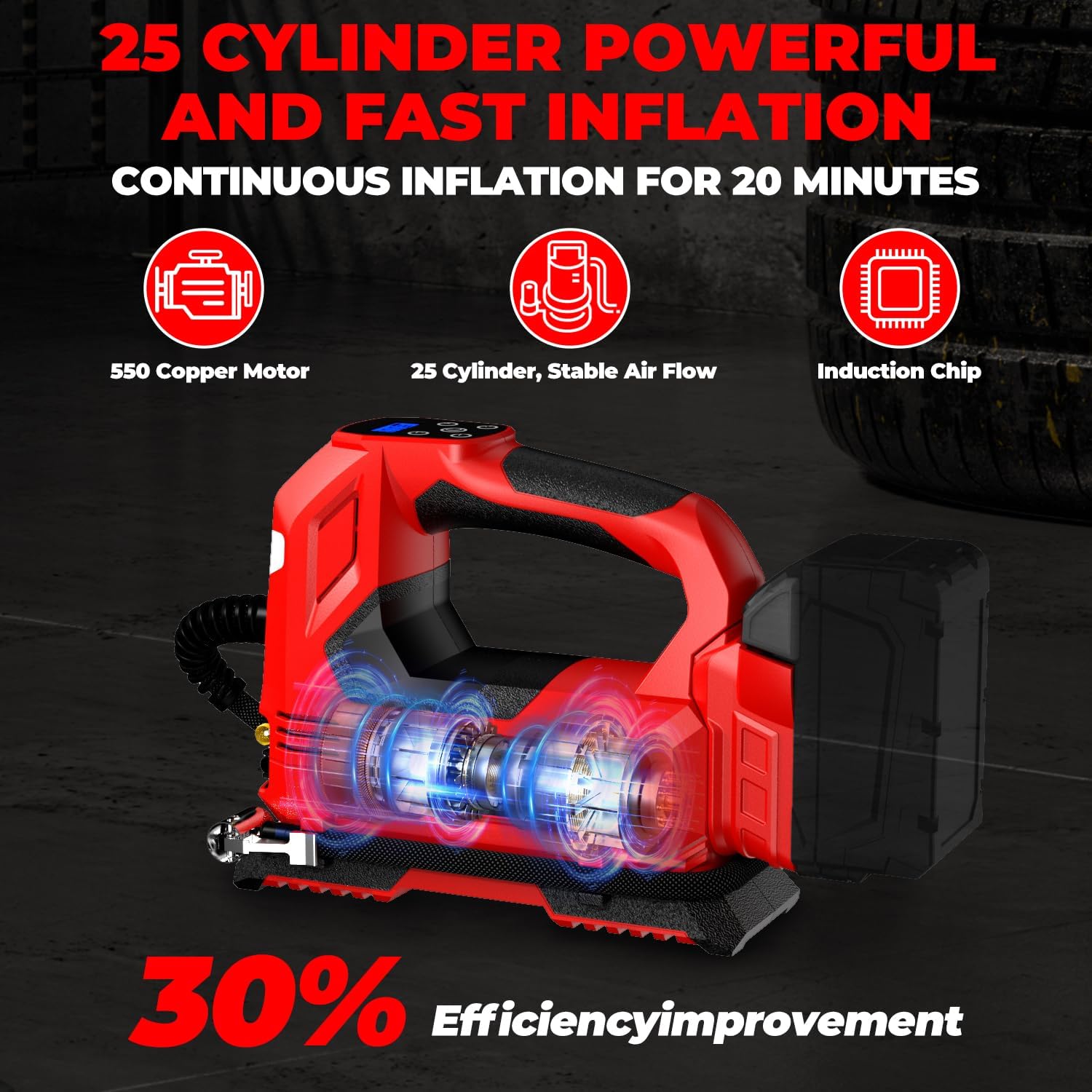 Milwaukee M18 Cordless Tire Inflator 160PSI Portable Air Compressor LED Light Digital Gauge 2 Milwaukee M18 Cordless Tire Inflator 160PSI Portable Air Compressor LED Light Digital Gauge - Image 2