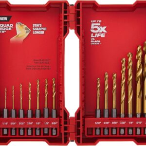 Milwaukee 48-89-4630 Kit TiN Shockwave (15-Piece Titanium)