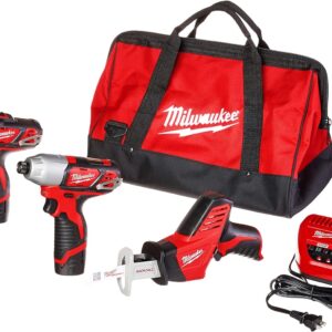 Milwaukee Electric - M12 Cordless Lithium-ION 3-Tool Combo KIT