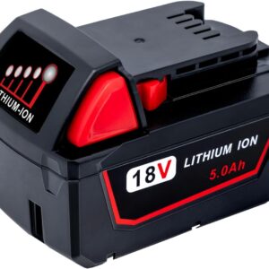 Replace Battery for Milwaukee M18 Battery 5.0ah, Compatible with Milwaukee M18 Cordless Power Tools 18V Lithium