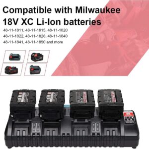 Milwaukee M18 Battery Charger 4-Port Fast Charging Station 18V