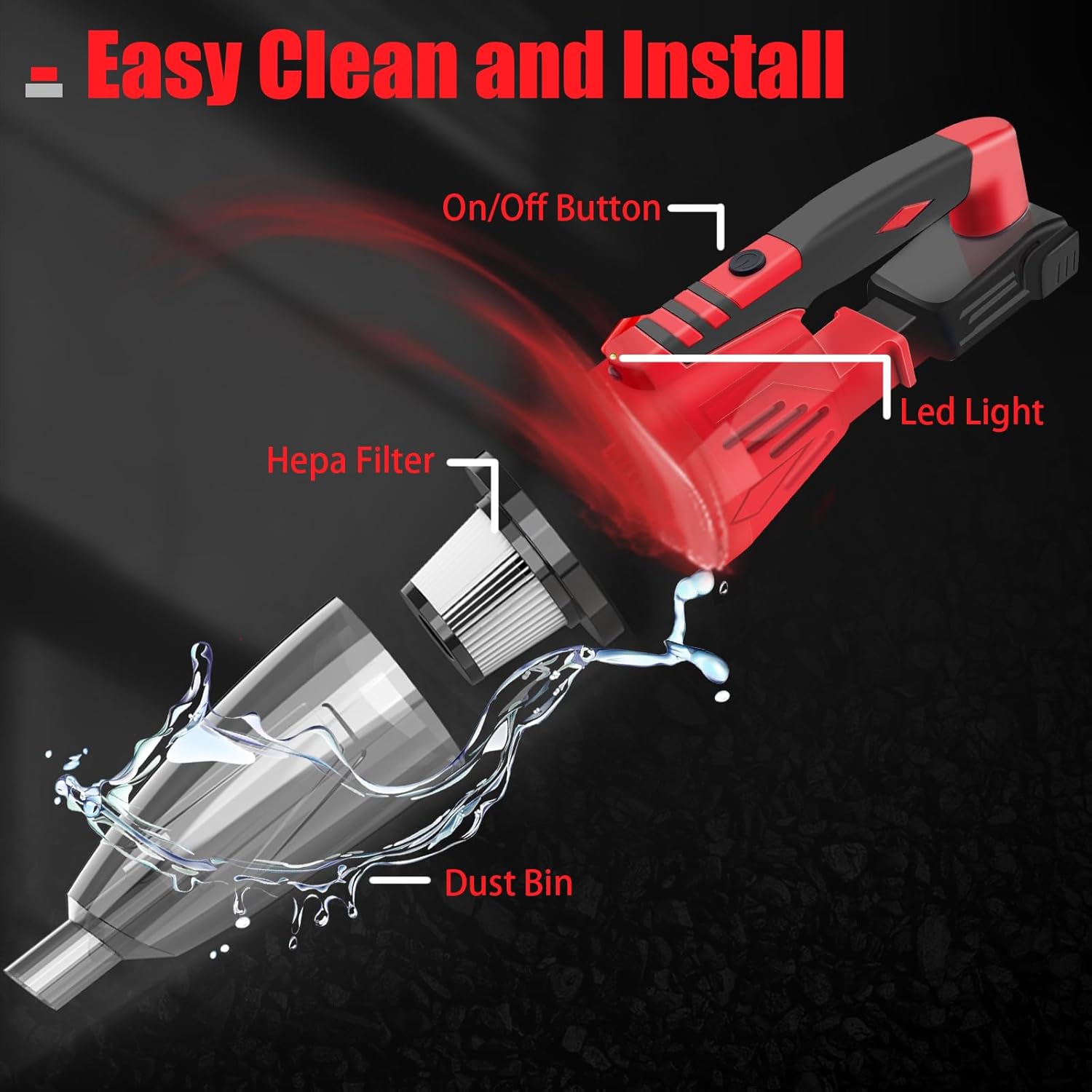 Milwaukee 18V Cordless Car Vacuum Cleaner with 3 Filters No Battery - Image 3