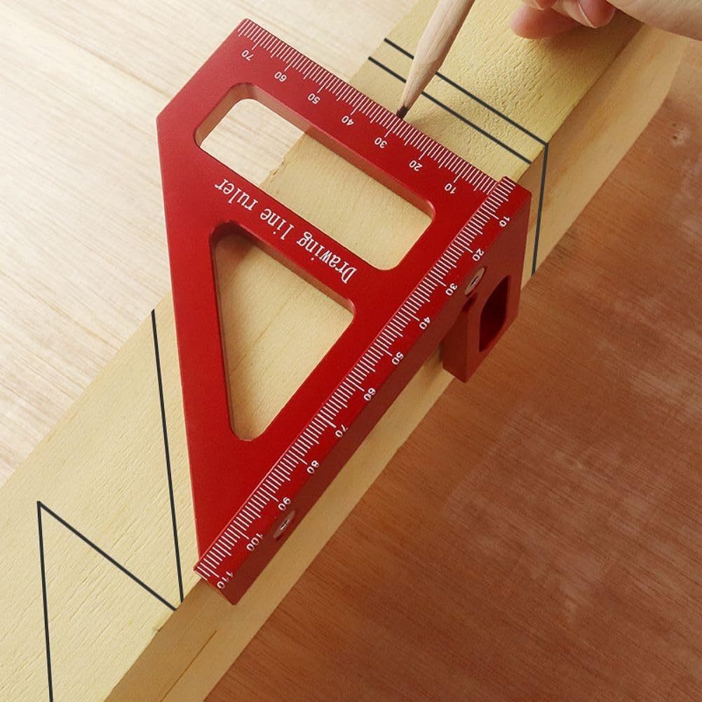 3D Angle Measuring Ruler Aluminum Woodworking Square Protractor Tool 3 3D Angle Measuring Ruler Aluminum Woodworking Square Protractor Tool - Image 3