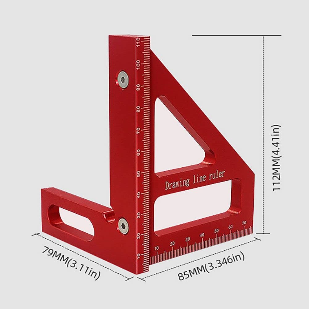 3D Angle Measuring Ruler Aluminum Woodworking Square Protractor Tool 2 3D Angle Measuring Ruler Aluminum Woodworking Square Protractor Tool - Image 2