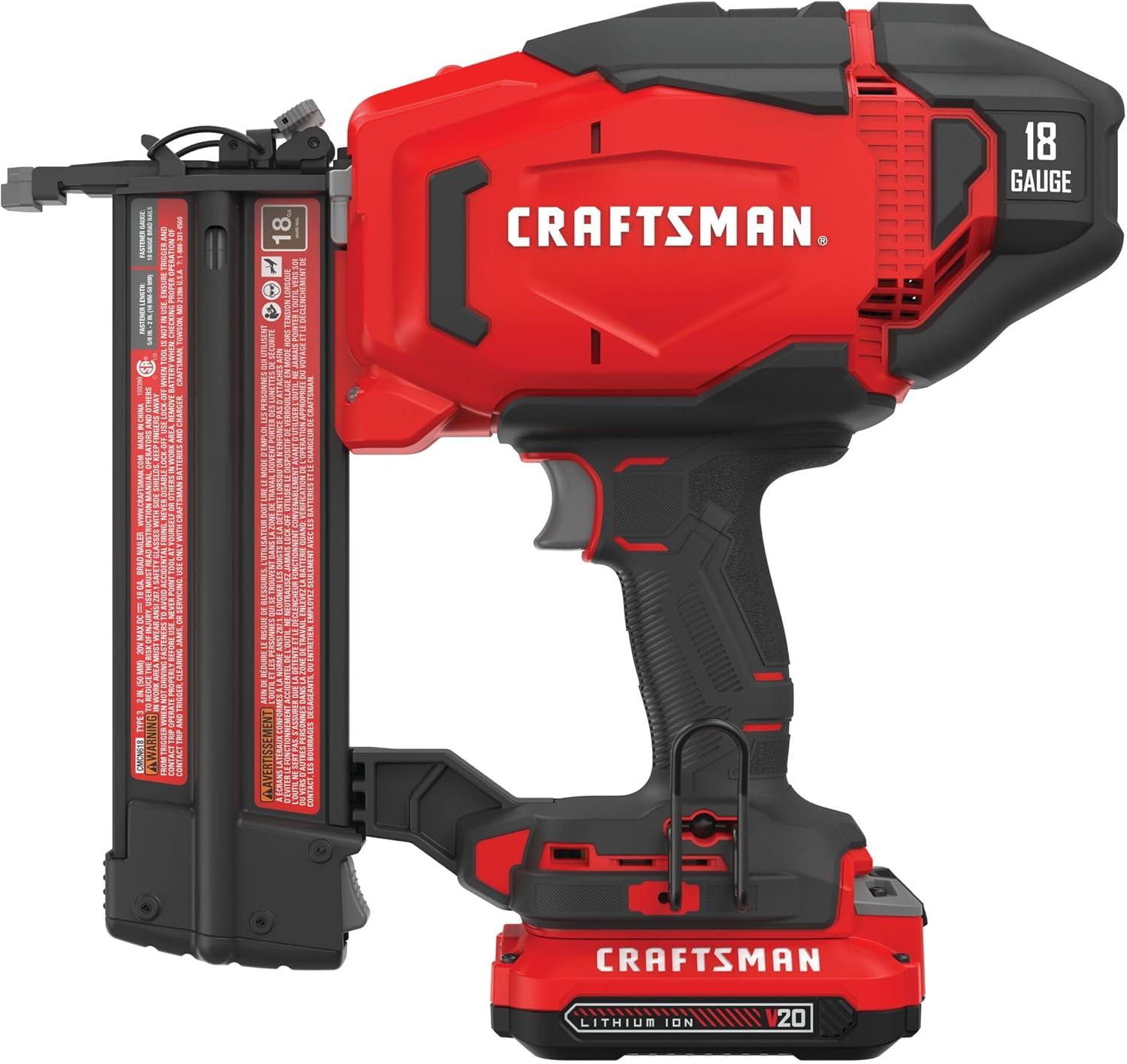 Top Picks: CRAFTSMAN V20 Cordless Brad Nailers Reviewed