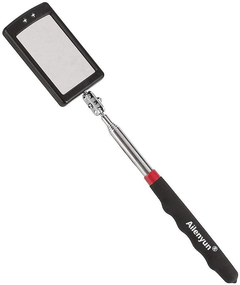 LED Telescoping Inspection Mirror 360° Swivel Flexible Light 1 hvac tools mirror