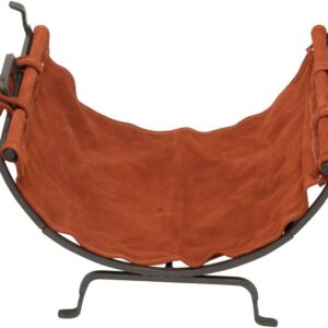 UniFlame Olde World Iron Log Holder with Leather Carrier