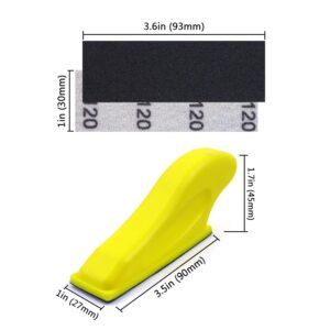 POLIWELL Micro Detail Sander 80pc Kit with Grits 80-600 for Wood Metal DIY