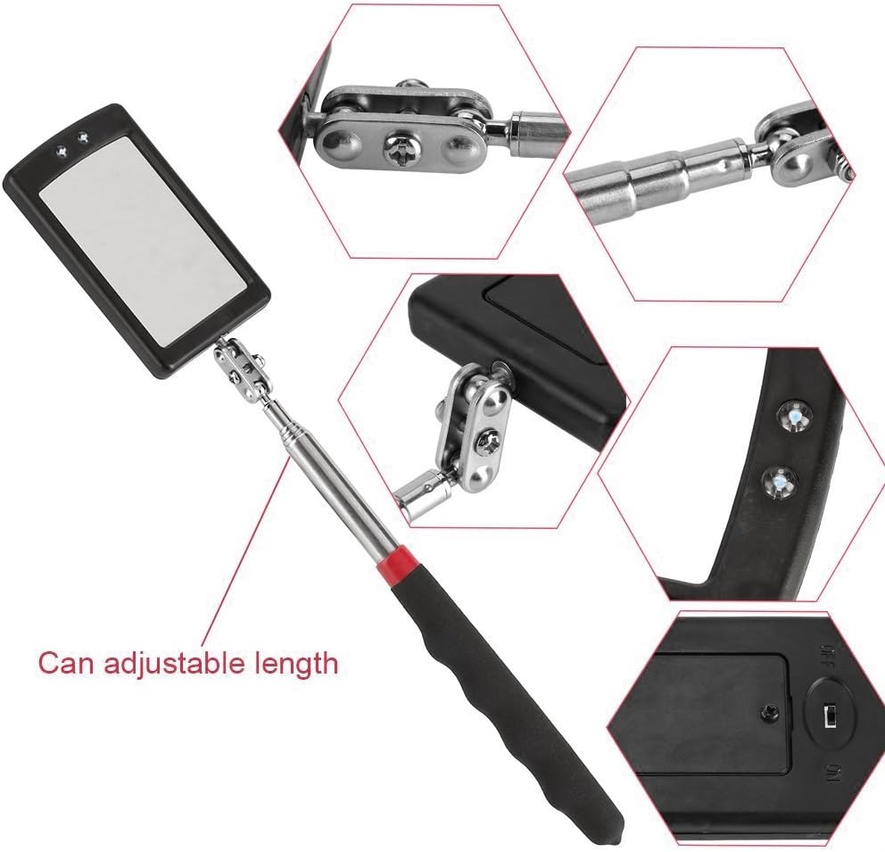 LED Telescoping Inspection Mirror 360° Swivel Flexible Light 3 LED Telescoping Inspection Mirror 360° Swivel Flexible Light - Image 3
