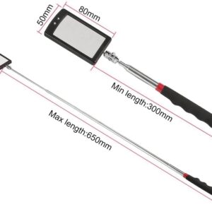 LED Telescoping Inspection Mirror 360° Swivel Flexible Light