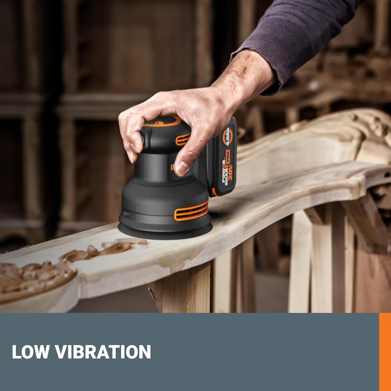 WORX 20V Brushless Cordless Random Orbital Sander Tool Only WX823L.9 3 WORX 20V Brushless Cordless Random Orbital Sander Tool Only WX823L.9 - Image 3