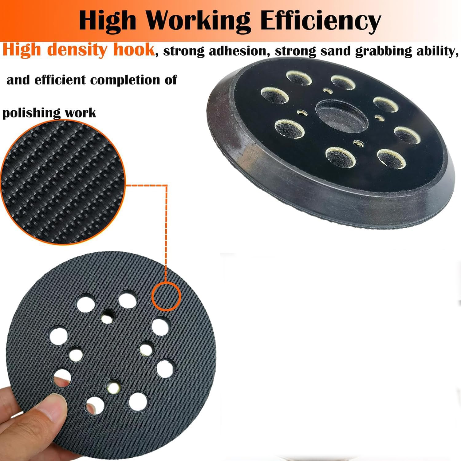 5" Sanding Pad for Ridgid R2600 R2601 8-Hole Hard Backing 5 5" Sanding Pad for Ridgid R2600 R2601 8-Hole Hard Backing - Image 5