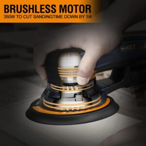 MAXXT 5mm Brushless Orbital Sander Variable Speed 5-6 Inch Pads