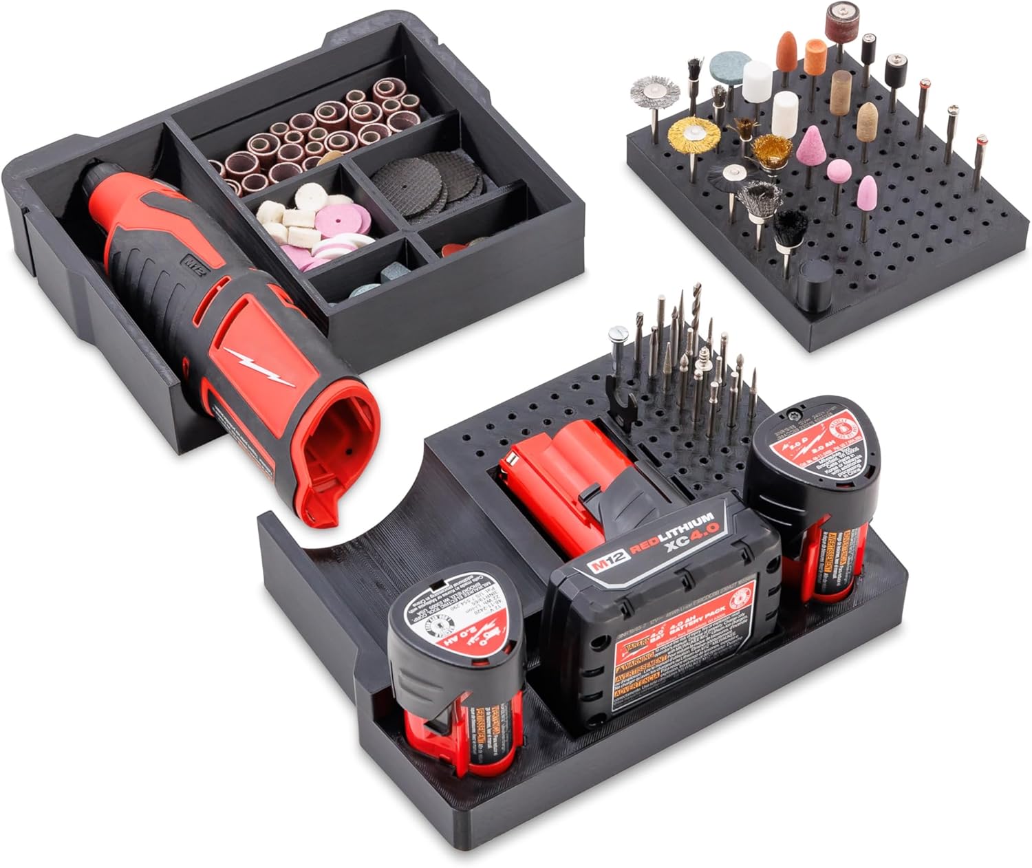 M12 Rotary Organizer Insert for Milwaukee Packout Compact Box 3 M12 Rotary Organizer Insert for Milwaukee Packout Compact Box - Image 3