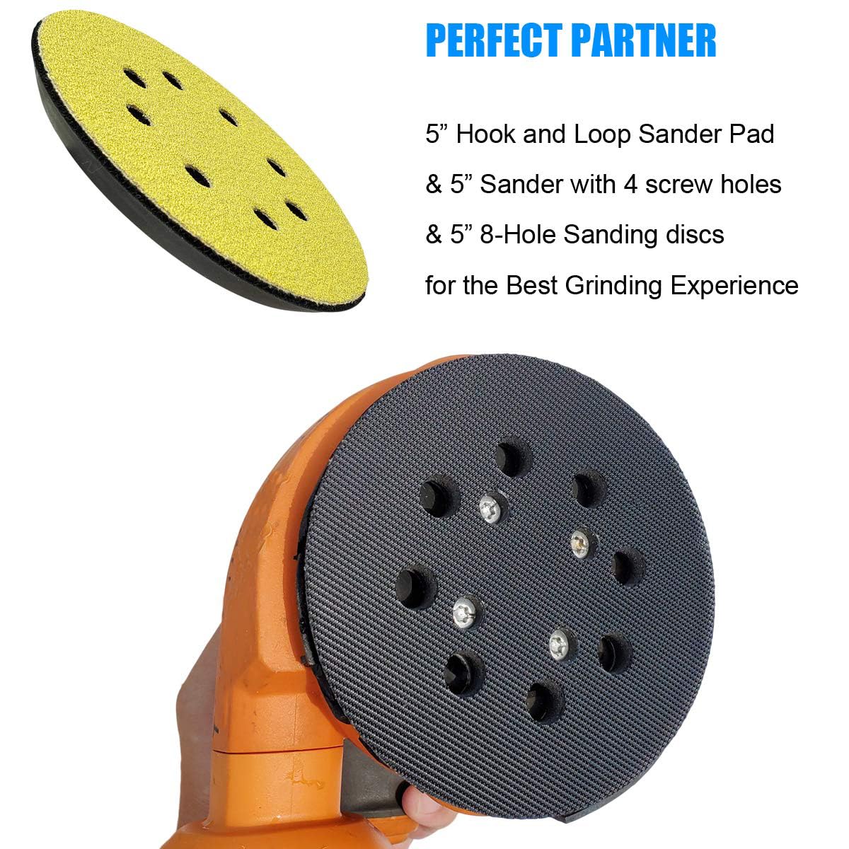 5" Sanding Pad for Ridgid R2600 R2601 8-Hole Hard Backing 4 5" Sanding Pad for Ridgid R2600 R2601 8-Hole Hard Backing - Image 4