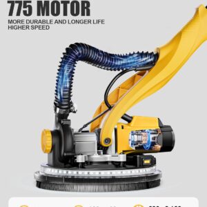 1050W Electric Drywall Sander 7-Speed LED Vacuum Dust Collection