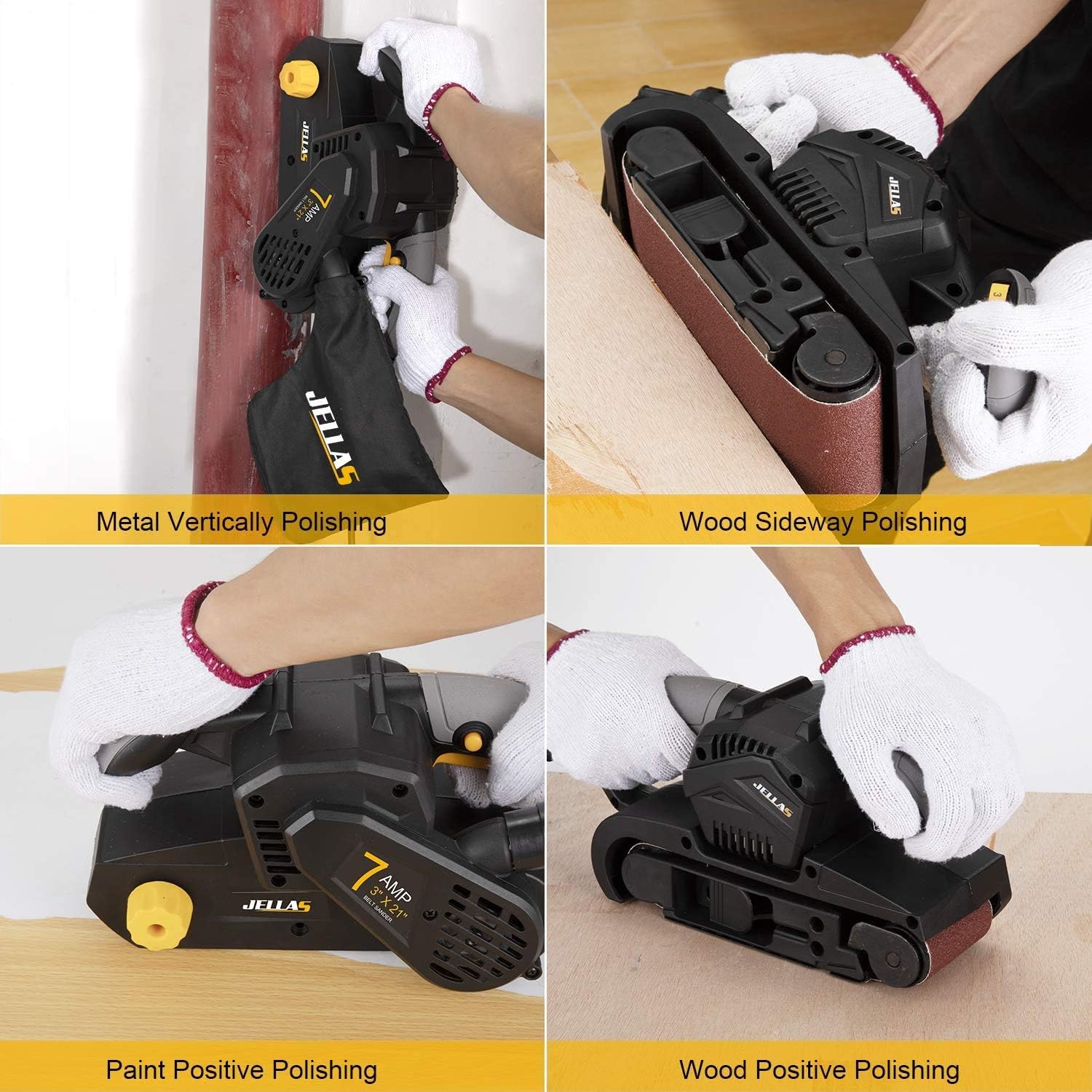 Unlock Precision: Jellas 7Amp Belt Sander Review for Woodworkers 6 Unlock Precision: Jellas 7Amp Belt Sander Review for Woodworkers - Image 6