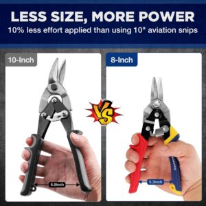 WORKPRO 8 Inch Heavy Duty Aviation Snips Straight Cut Metal Shears