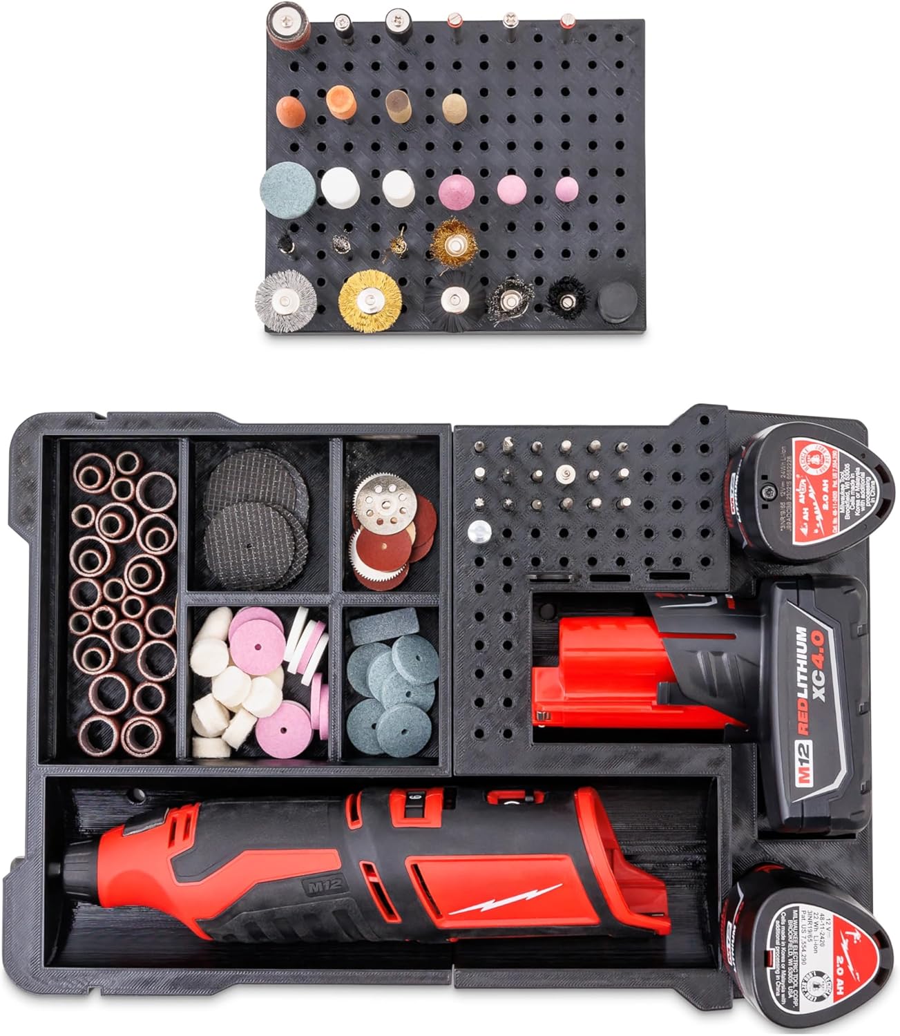 M12 Rotary Organizer Insert for Milwaukee Packout Compact Box 1 milwaukee m. 12 tools sander