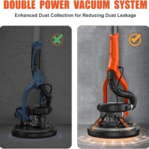 950W Drywall Sander 7-Speed Dustless Vacuum LED Light 8-Amp