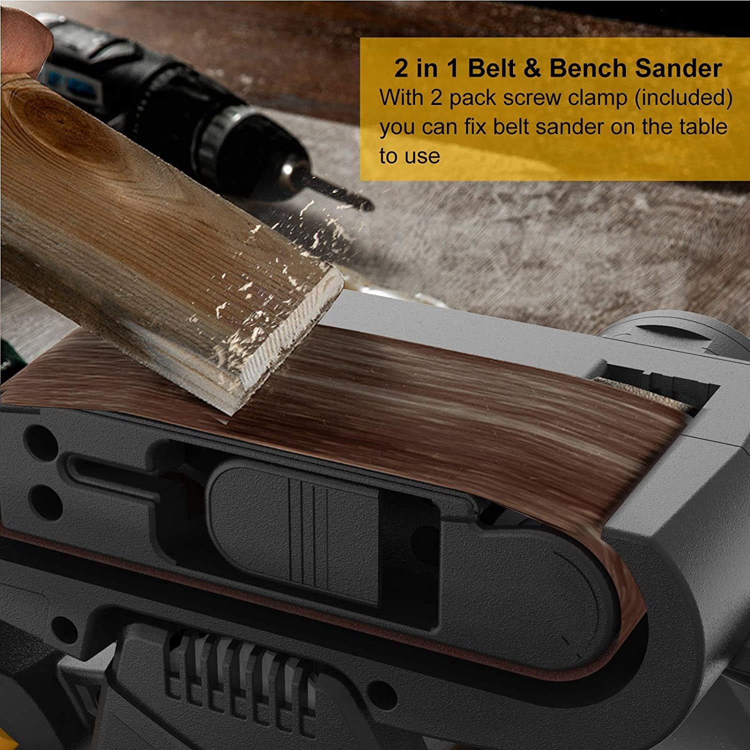 Unlock Precision: Jellas 7Amp Belt Sander Review for Woodworkers 5 Unlock Precision: Jellas 7Amp Belt Sander Review for Woodworkers - Image 5