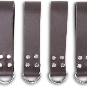 LAUTUS Heavy Duty Leather Tool Belt Strap Connectors Accessories (Suspender Loop Hook Attachment 4-Pack)