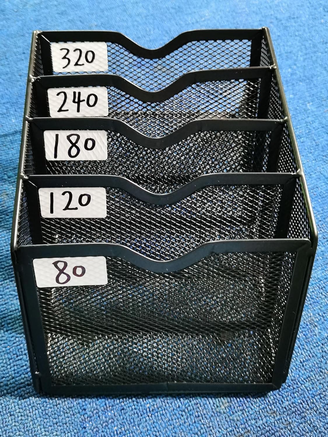 5-Tier Metal Sandpaper Organizer Wall Mount Rack for Sanding Discs 5 5-Tier Metal Sandpaper Organizer Wall Mount Rack for Sanding Discs - Image 5