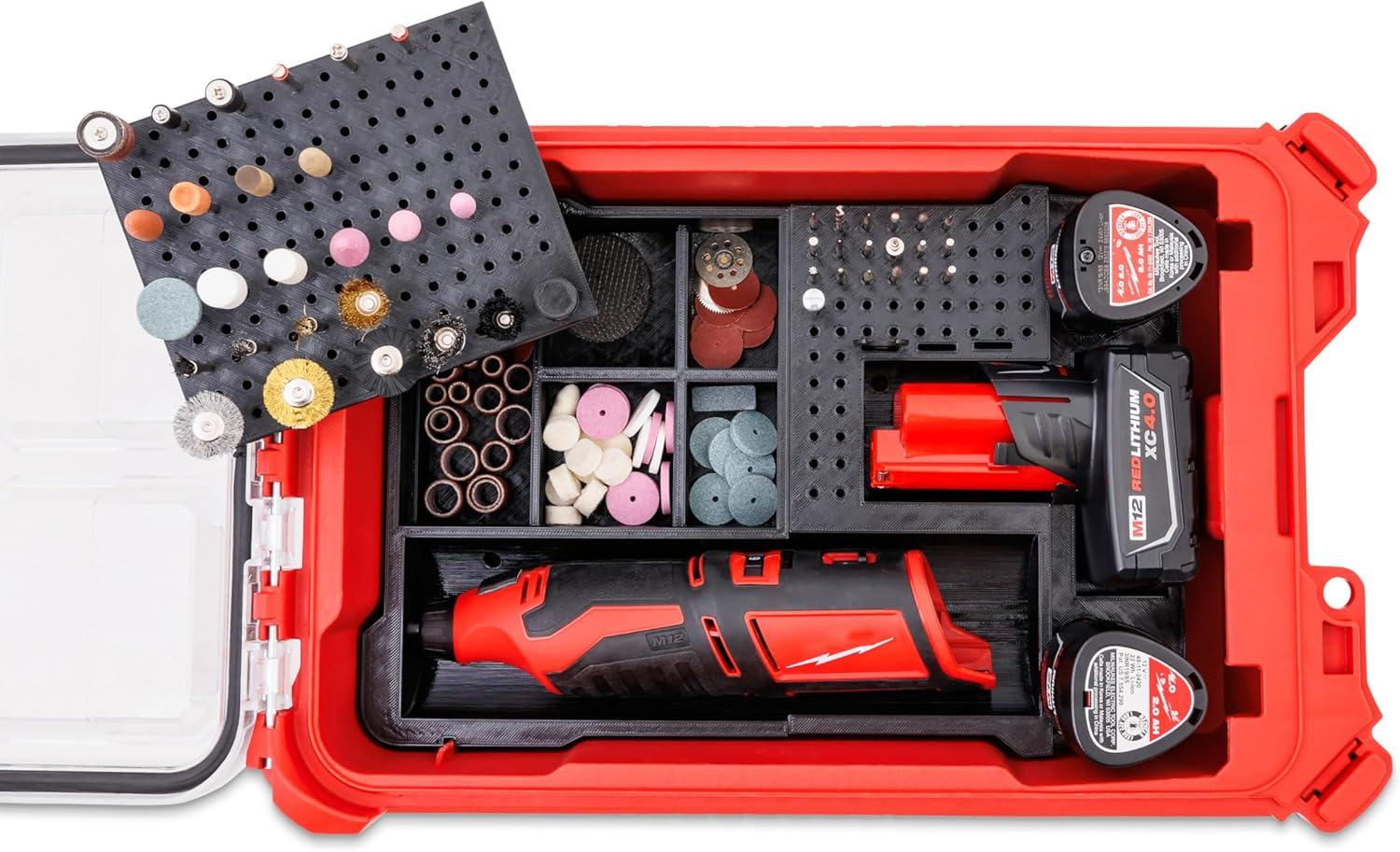 M12 Rotary Organizer Insert for Milwaukee Packout Compact Box 5 M12 Rotary Organizer Insert for Milwaukee Packout Compact Box - Image 5