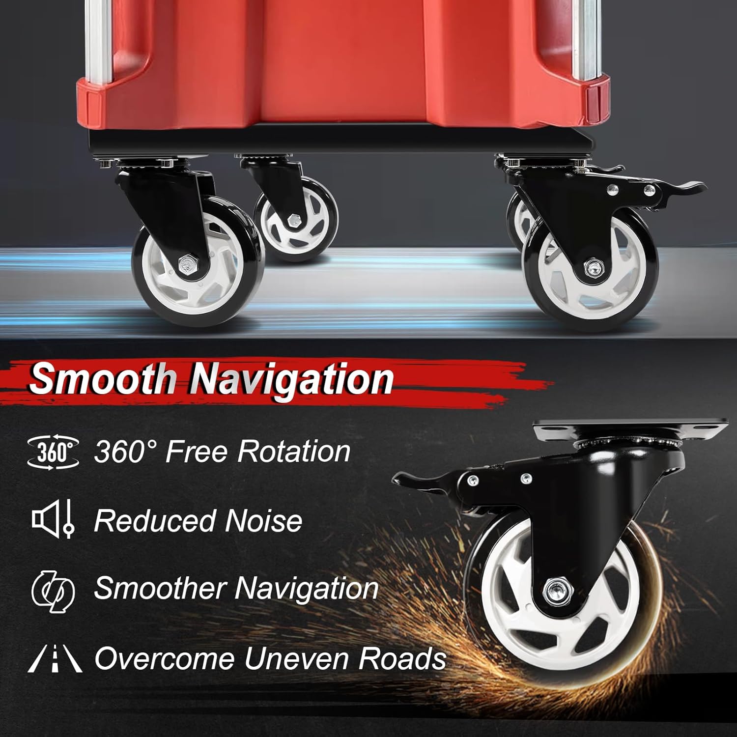 Heavy Duty Packout Dolly 200lb Cart with Brakes No Drill Steel
Heavy Duty Tool Box Dolly Cart 200lb Packout Compatible with Brakes 2 Heavy Duty Packout Dolly 200lb Cart with Brakes No Drill Steel
Heavy Duty Tool Box Dolly Cart 200lb Packout Compatible with Brakes - Image 2