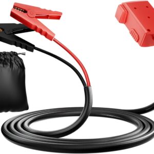 Jumper Cables with Adapter for Milwaukee M18 Battery,2FT 8AWG Portable Battery Jumper Starter Automotive Booster Cables Power for Car Jump Starting Using Tool