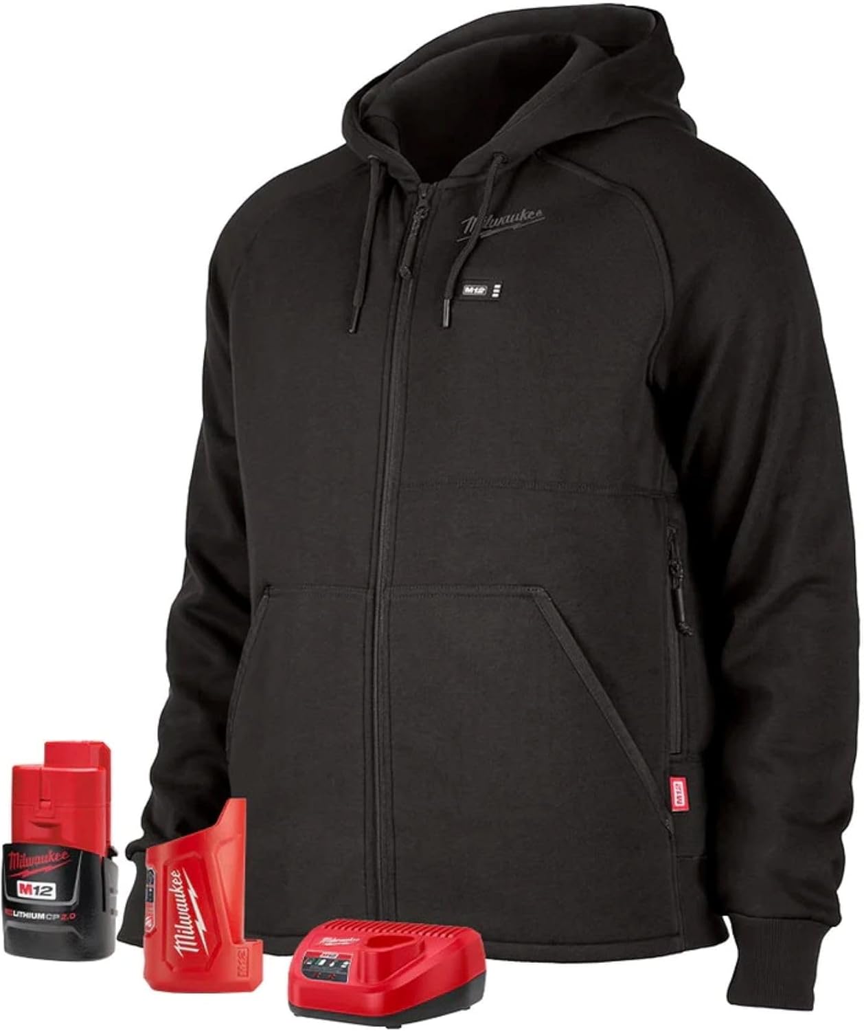 Milwaukee M12 12V Heated Hoodie Kit Front Back Heat Zones Small Black 1 Milwaukee Heated Hoodie KIT M12 12V Lithium-Ion Front and Back Heat Zones (Small, Black)