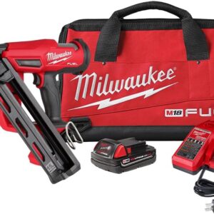 Milwaukee M18 Fuel 15 Ga. 18 Volt Brushless 34 deg Angled Finish Nailer Kit