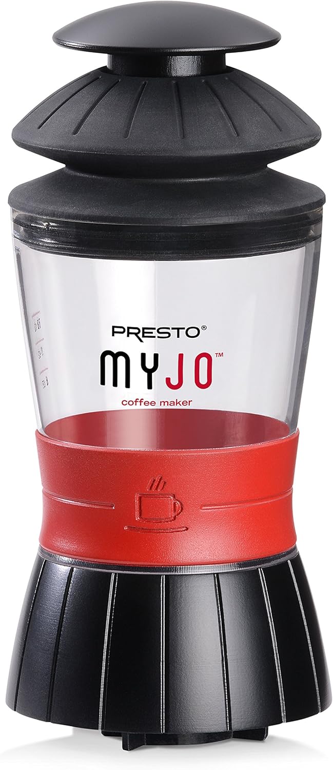 Presto MyJo Single Serve Coffee Maker - Compact 1 Cup Brewer 1 Presto 02835 MyJo® Single Cup Coffee Maker, Black, 1cup