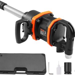 VEVOR 1 Inch Air Impact Wrench, Up to 3160 ft-lbs High Reverse Torque Output 1" Pneumatic Impact Gun w/ 8 Inch Extended Anvil & Carrying Case for Heavy Duty Repairs and Maintenance