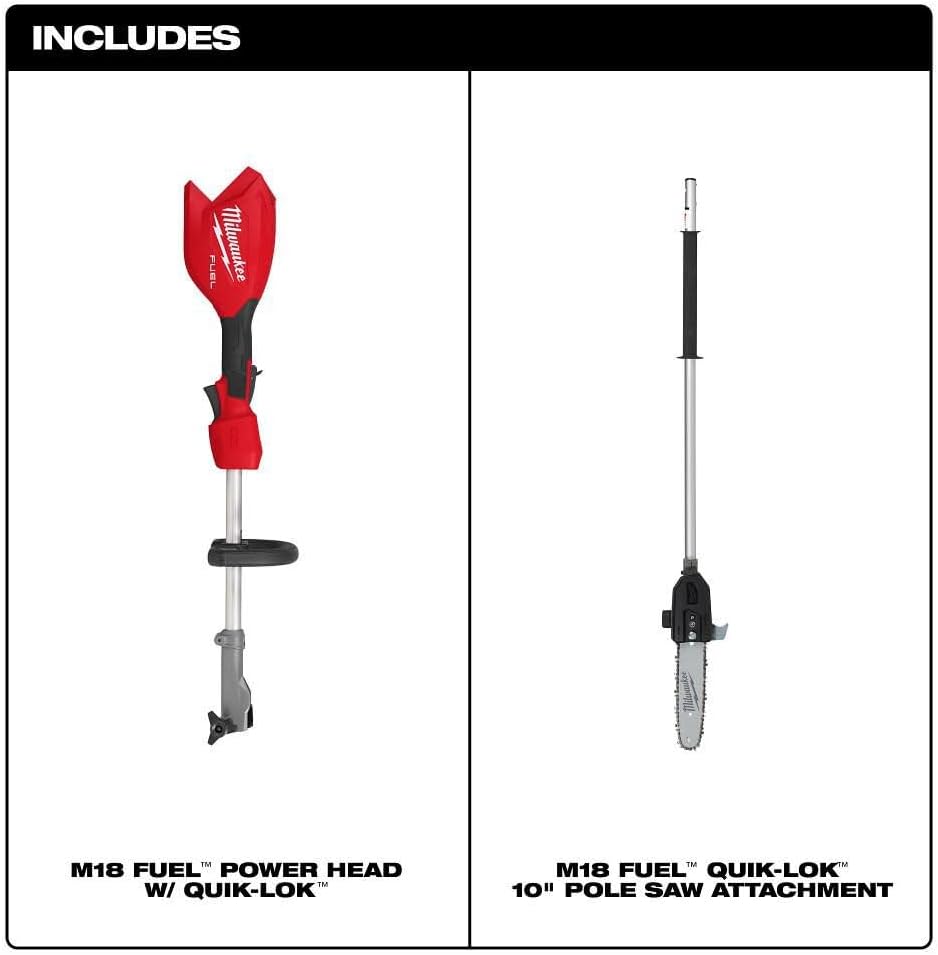 Milwaukee M18 FUEL Cordless Pole Saw QUIK-LOK Bare Tool Kit 2 Milwaukee M18 FUEL Cordless Pole Saw QUIK-LOK Bare Tool Kit - Image 2