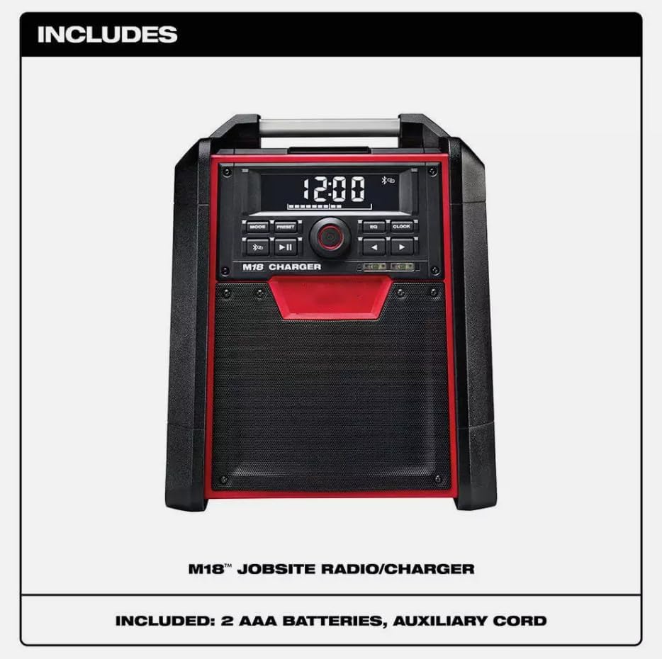 Milwaukee M18 Bluetooth Radio Charger 18V Jobsite Speaker Bare Tool 3 Milwaukee M18 Bluetooth Radio Charger 18V Jobsite Speaker Bare Tool - Image 3