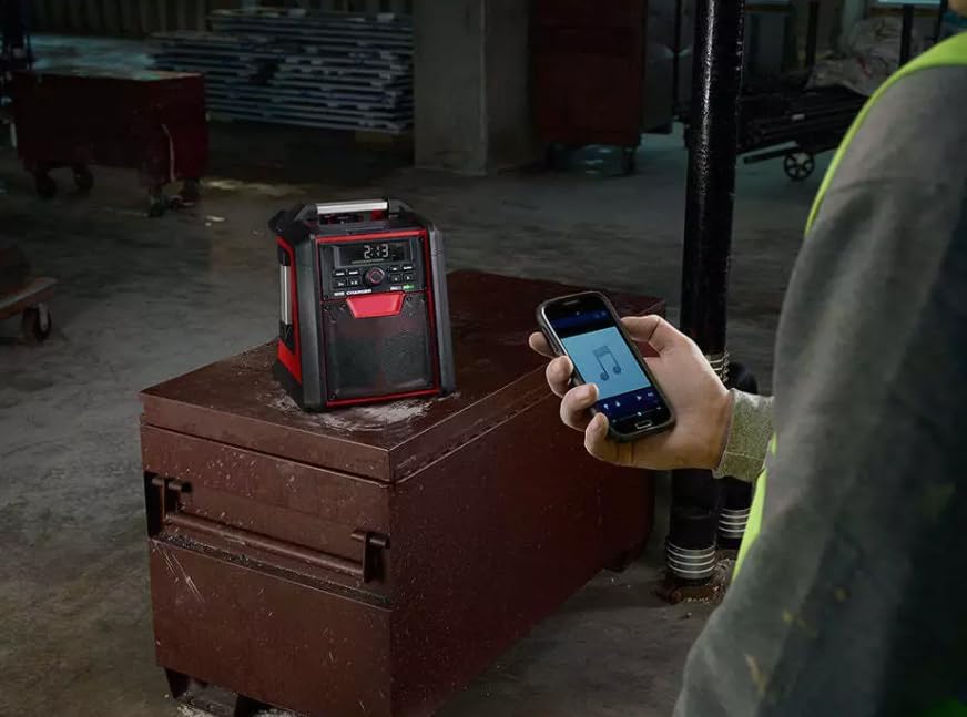 Milwaukee M18 Bluetooth Radio Charger 18V Jobsite Speaker Bare Tool 4 Milwaukee M18 Bluetooth Radio Charger 18V Jobsite Speaker Bare Tool - Image 4
