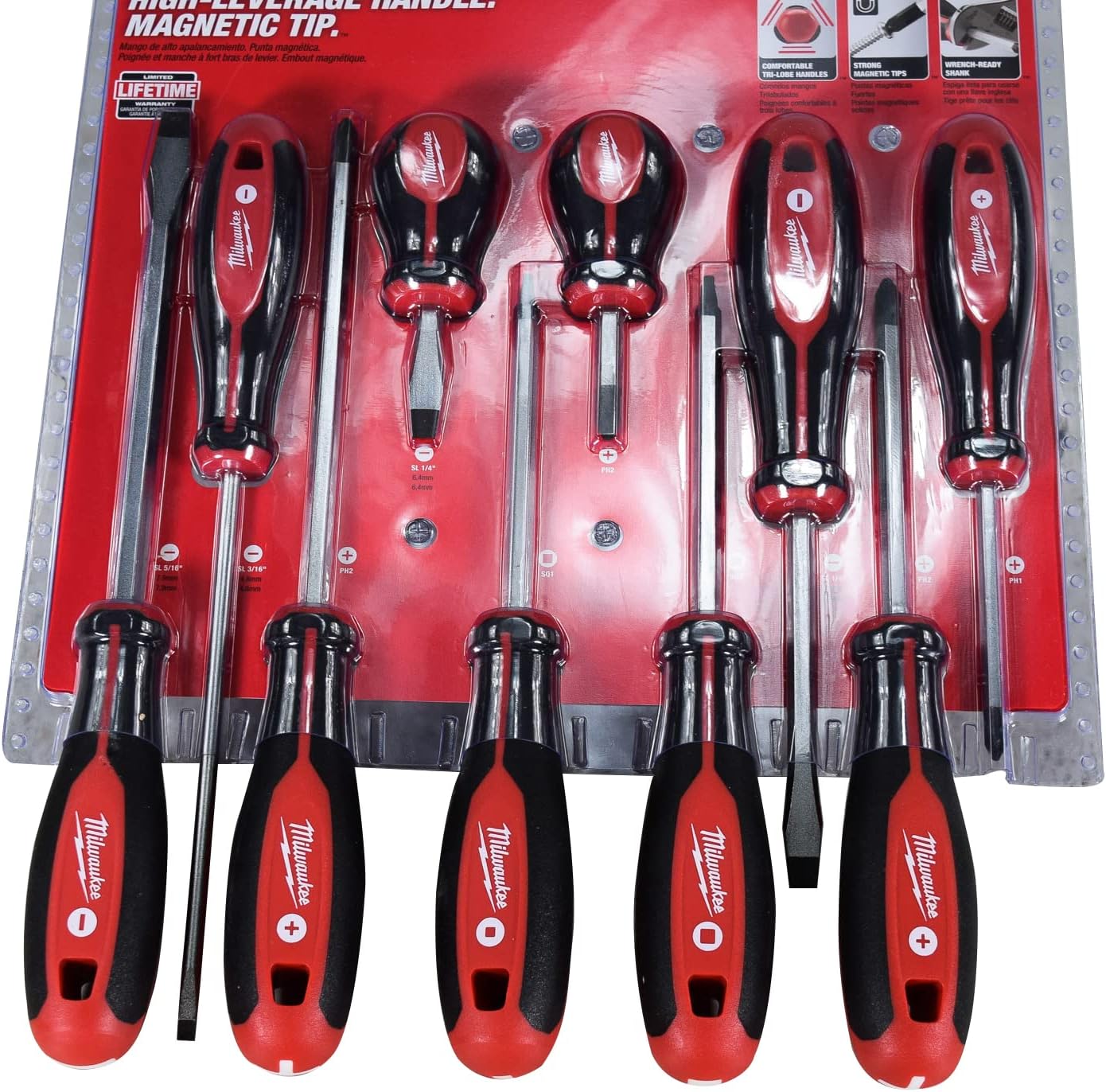 Milwaukee 10-Piece Screwdriver Set with Magnetic Tips 48-22-2710 2 Milwaukee 10-Piece Screwdriver Set with Magnetic Tips 48-22-2710 - Image 2