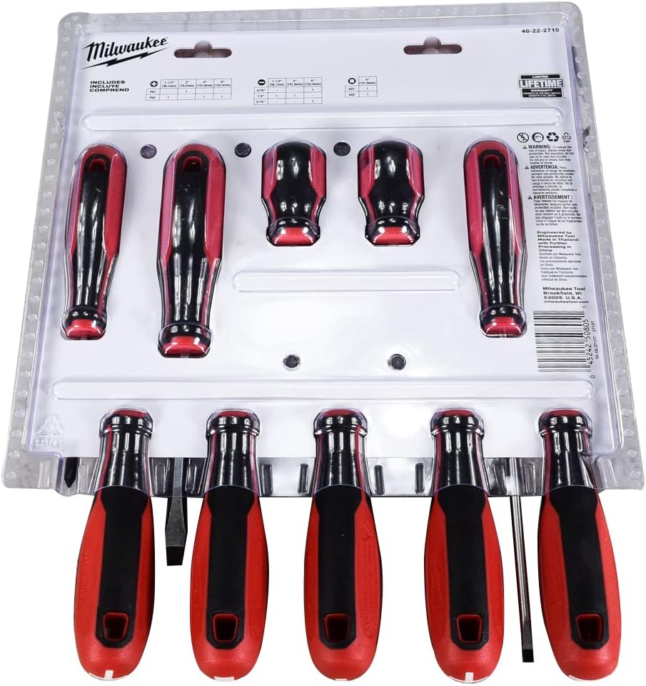 Milwaukee 10-Piece Screwdriver Set with Magnetic Tips 48-22-2710 5 Milwaukee 10-Piece Screwdriver Set with Magnetic Tips 48-22-2710 - Image 5