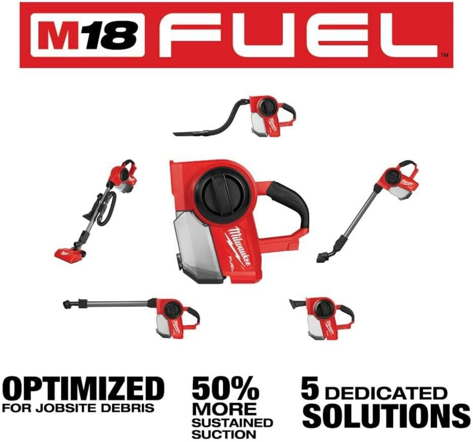 Milwaukee M18 FUEL Compact Vacuum Cordless Wet Dry Tool Only 3 Milwaukee M18 FUEL Compact Vacuum Cordless Wet Dry Tool Only - Image 3