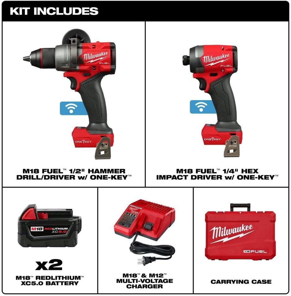 Milwaukee M18 FUEL Combo Kit 2-Tool Set with ONE-KEY Technology 7 Milwaukee M18 FUEL Combo Kit 2-Tool Set with ONE-KEY Technology - Image 7