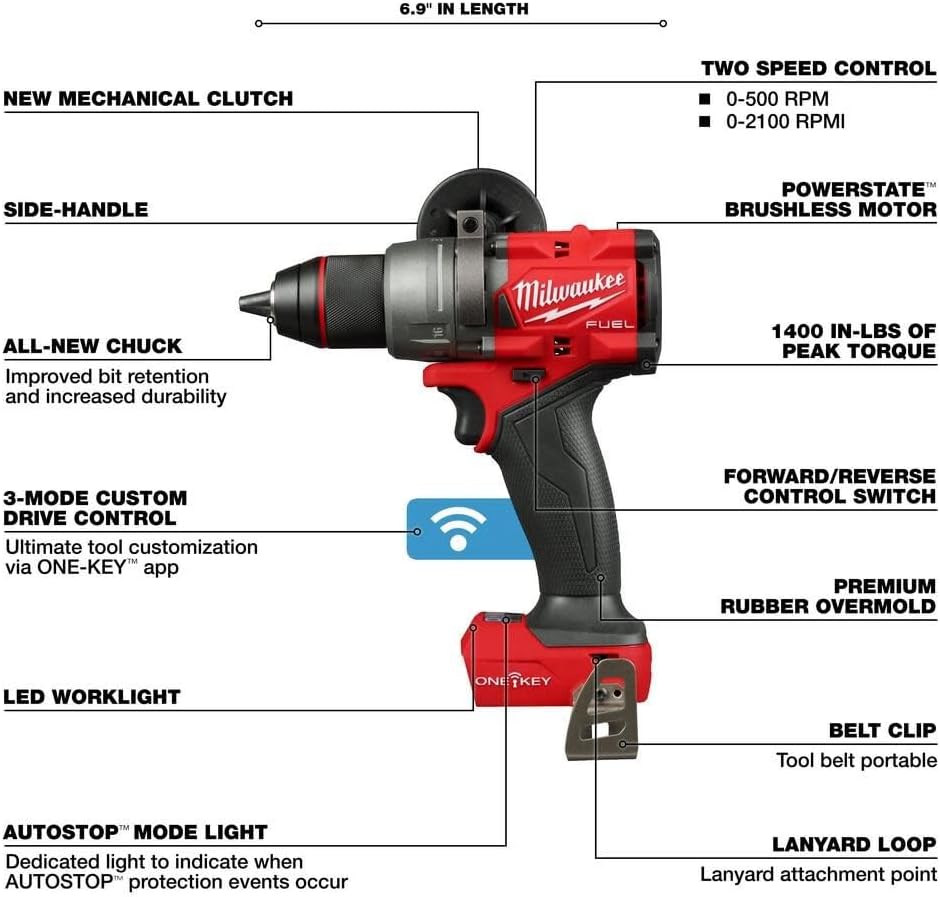 Milwaukee M18 FUEL Combo Kit 2-Tool Set with ONE-KEY Technology 8 Milwaukee M18 FUEL Combo Kit 2-Tool Set with ONE-KEY Technology - Image 8