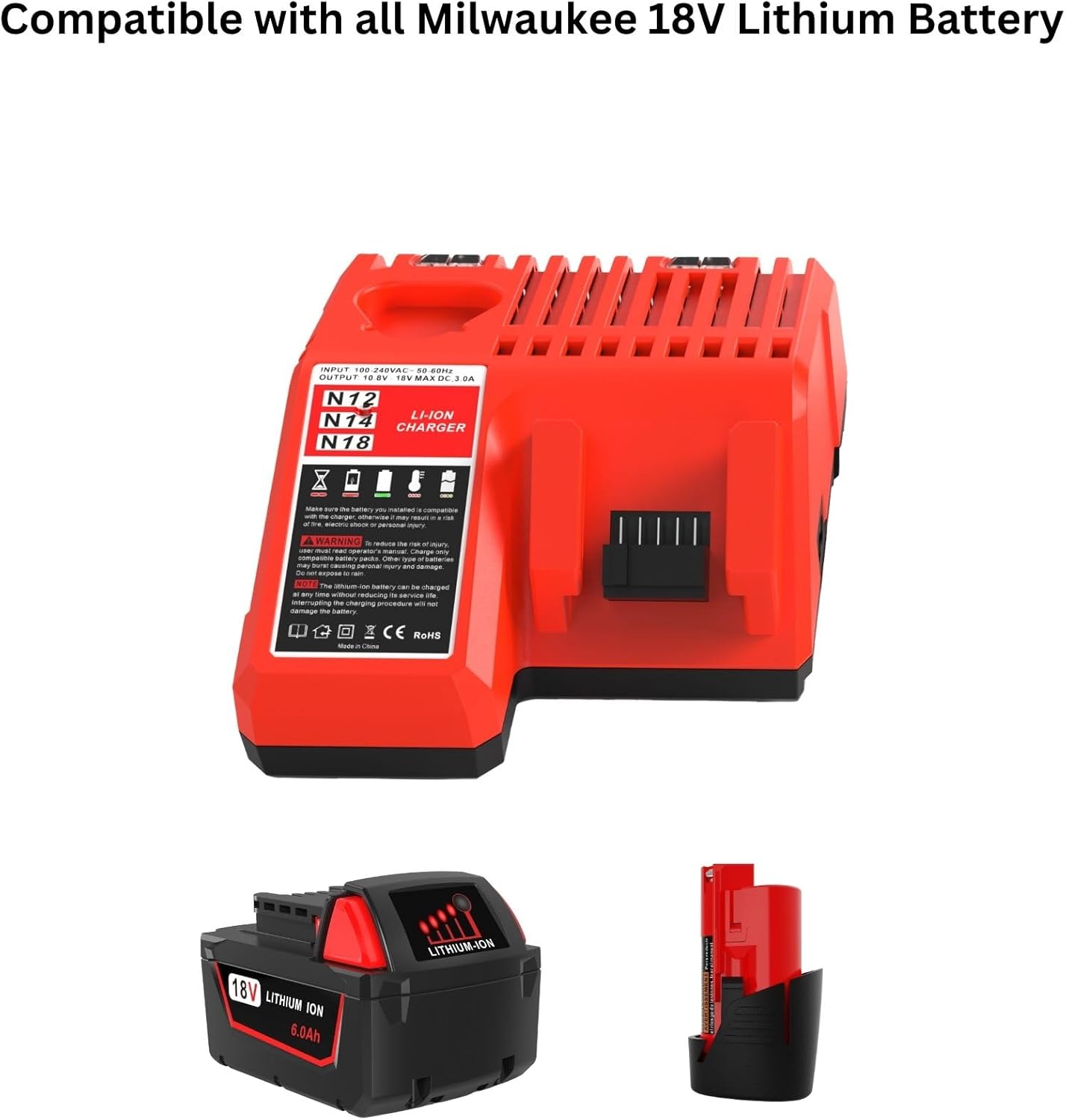 Milwaukee M18 6.0Ah Battery and Charger Combo 18V Lithium Kit 3 Milwaukee M18 6.0Ah Battery and Charger Combo 18V Lithium Kit - Image 3
