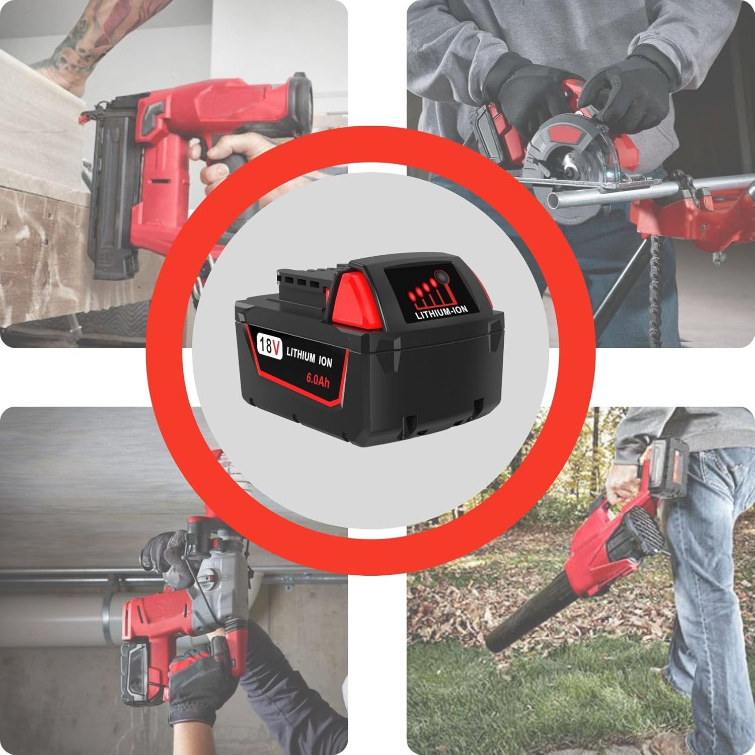 Milwaukee M18 6.0Ah Battery and Charger Combo 18V Lithium Kit 7 Milwaukee M18 6.0Ah Battery and Charger Combo 18V Lithium Kit - Image 7