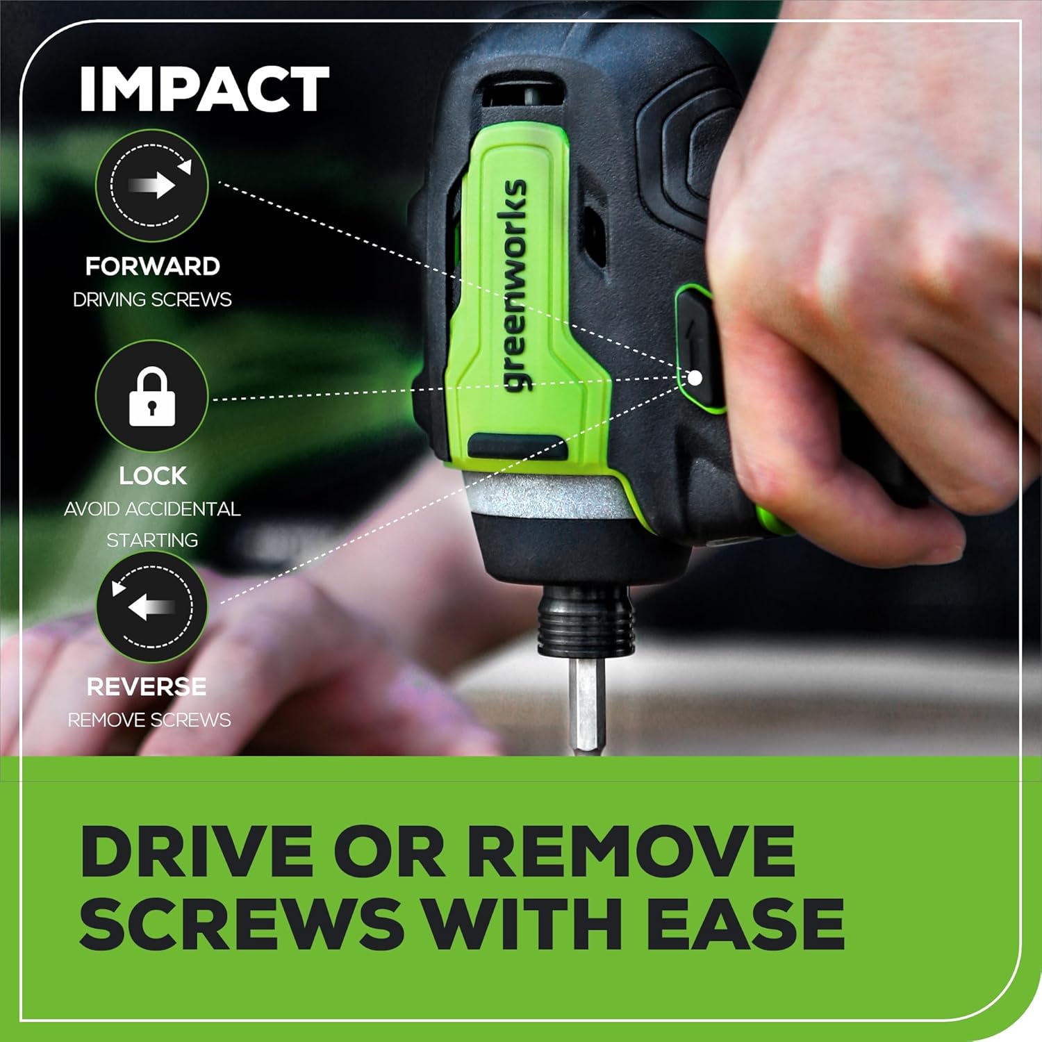 Greenworks 24V Brushless Drill Impact Driver Combo Kit 2 Batteries 7 Greenworks 24V Brushless Drill Impact Driver Combo Kit 2 Batteries - Image 7