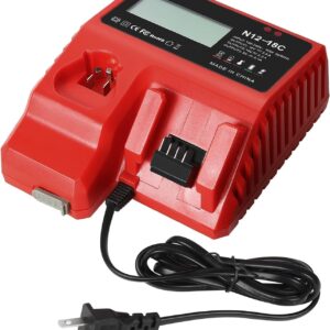 18V Rapid Battery Charger 48-59-1812 with LCD Display USB Port Compatible with 48-11-2420 48-11-1815 48-11-1840 48-11-1841 48-11-1850