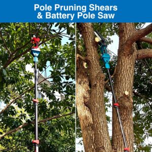 3-in-1 Electric Pole Saw 15.3ft Cordless Tree Trimmer 20V 4Ah